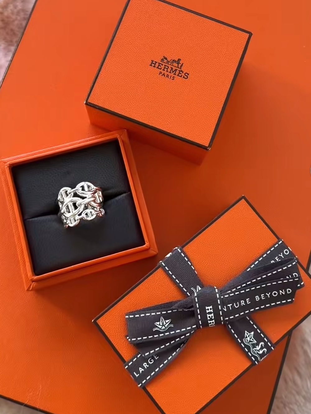Hermes Silver Ring
